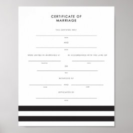 Chic Rand Keepsaki Giftermål certifikat Poster