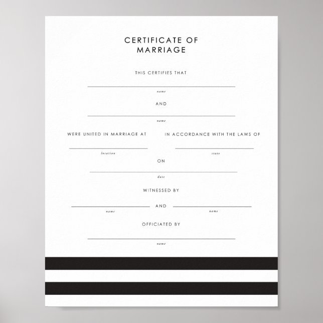 Chic Rand Keepsaki Giftermål certifikat Poster (Framsidan)