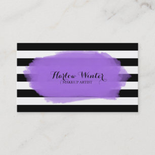 Chic Rand Lila Black White Makeup Artist Visitkort