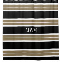 CHIC RANDAR FÖR DUSCH CURTAIN_620 TAN/BLACK/WHITE