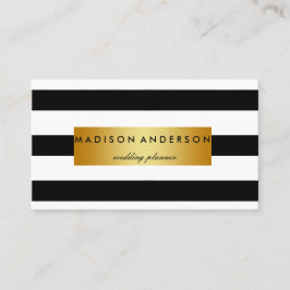 Chic randar för svart & för vit i guld visitkort