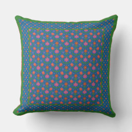 Chic Rangoli Flowers, Polka dots Pillow eller Cush Kudde