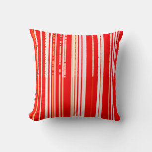 Chic Red and White Rand Kudde