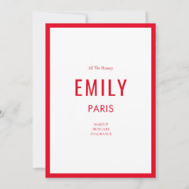 Chic Red Beauty/Mode Brand Business Note Card