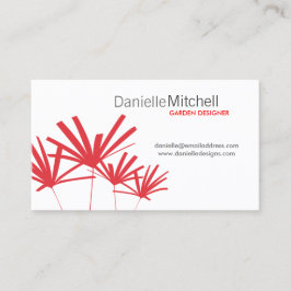 Chic Red Handflatan Visitkort