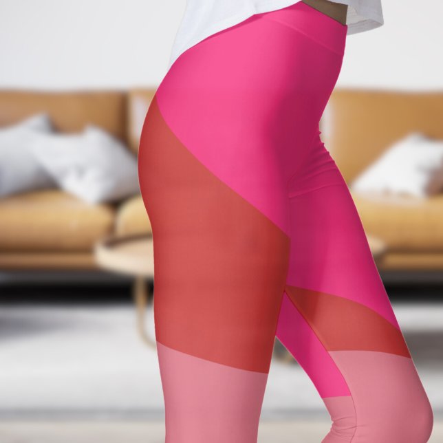 Chic Red med Cream Angles Leggings (Chic Red with Cream Angles Leggings)