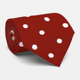Chic Red Polka Dot Neck Tie Slips