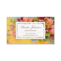 Chic Retro Blommigt Design Beauty Salon