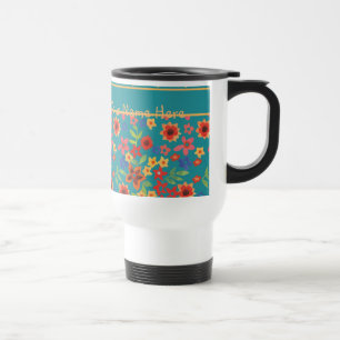 Chic Retro-Blommigt Skriver ut på Resemugg av skal