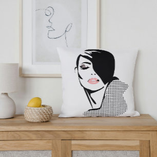 Chic retro dots mode flicka kudde