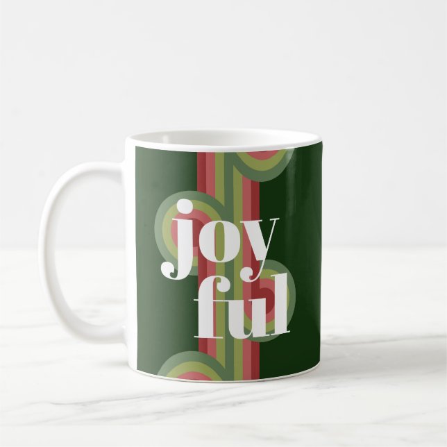 Chic Retro Funky Abstrakt Vågar Art Mönster Kaffemugg (Vänster)