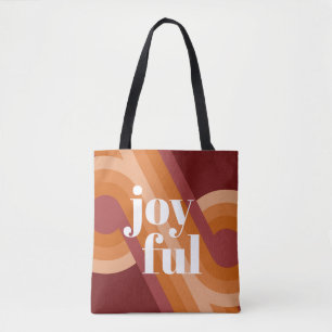 Chic Retro Funky Abstrakt Vågar Art Mönster Tygkasse