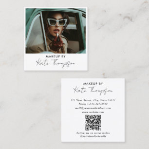 Chic Retro Makeup Artist Photo Beauty Photography Fyrkantigt Visitkort