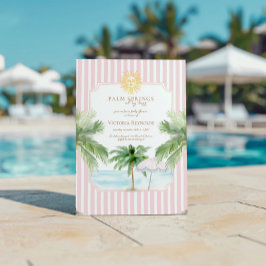 Chic Retro Palm Springs Baby Shower Inbjudningar