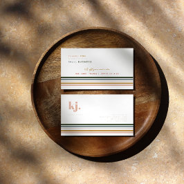 Chic Retro Rand Monogram Business Tack Visitkort