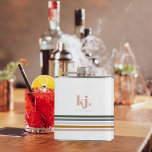 Chic Retro Rand Monogram Fickplunta<br><div class="desc">Ett minimalistiskt monogrammönster med stor typografi initialer i ett klassiskt teckensnitt med ditt namn under och chic retro rainbow färgad rand. Anpassa med namn, monogram, inledande text eller text. Lägg till anpassningsbarnas ordalydelse till den här designen genom att använda rutorna "Redigera den här designmallen" på objektets höger eller klicka på...</div>