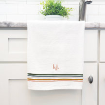 Chic Retro Rand Monogram Tea Towel