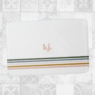 Chic Retro-ränder Monogram Badrumsmatta