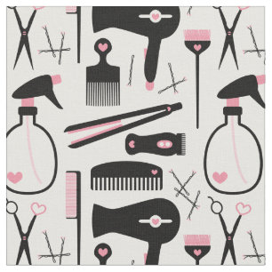 Chic Retro Rosa Black Hair Salon Verktyg Tyg