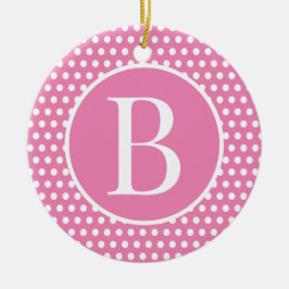 Chic Retro Rosa brev Polka dots Julgransprydnad Keramik