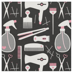 Chic Retro Rosa White Black Hair Salon Verktyg Tyg