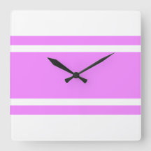 Chic Retro Wide Ljus rosa Tävla Rand på vitt