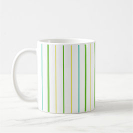 Chic Ringer Mugg, Rand, Grönt, turkos, Gult Mugg