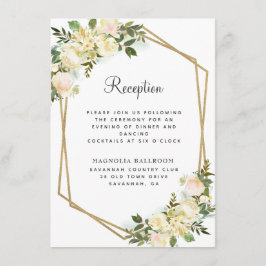 Chic Ro Blommigt Guld: Vitbok om bröllopsmottagnin Tilläggskort