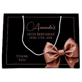 Chic Ro Glitter Bow Sweet 16 Birthday