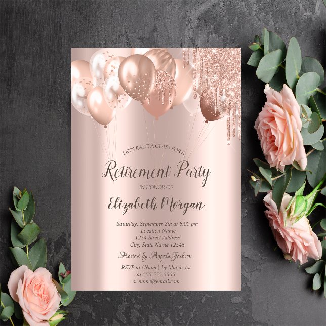 Chic Ro Glitter, Guld, bussningar, Pension Inbjudningar (Skapare uppladdad)