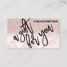 Chic Ro Glitter Marble Gift Certificate