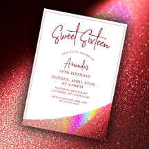 Chic Ro Glitter Regnbågsvett för Guld 16 födelseda