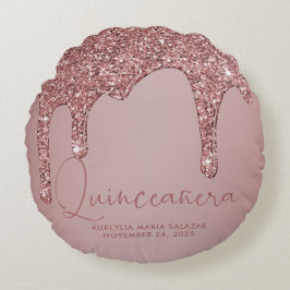 Chic Ro Gnistra Glitter Drives Quinceanera Rund Kudde