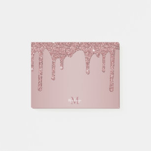 Chic Ro Gnistra Guld Glitter driver Monogram Post-it Block