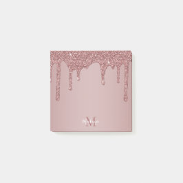 Chic Ro Gnistra Guld Glitter driver Monogram Post-it Block