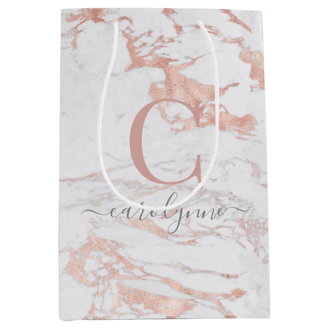 Chic Ro Gold Foil Marble Monogram (Framsidan)