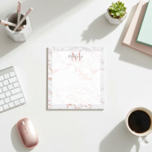 Chic Ro Gold Foil Marble Monogram