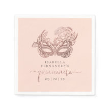 Chic & Ro Gold Foil maskerad Quinceañera