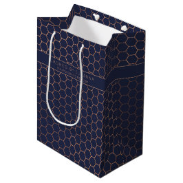 Chic Ro Gold Foil Navy Blue Geometric Corporate