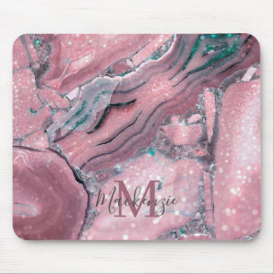 Chic Ro Guld Agate Geode Gnistra Monogram Musmatta