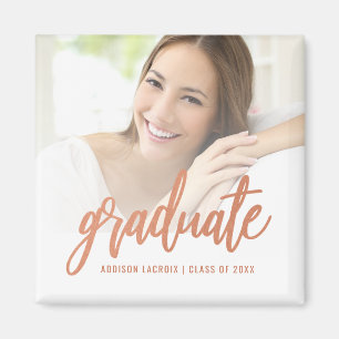 Chic Ro Guld Anpassningsbar Photo Studenten Magnet