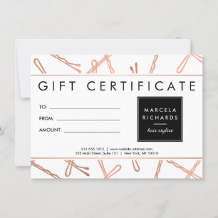 Chic Ro Guld Bobby Stift Hair Stylist Gift Card