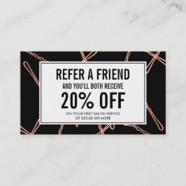 Chic Ro Guld Bobby Stift om ett svartkort Rabattkort