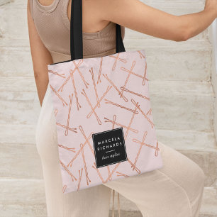 Chic Ro Guld Bobby Stift Rosa Personlig Tygkasse