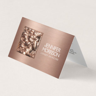Chic Ro Guld Cameo Logotyp Beauty, Hair, Skincare Visitkort