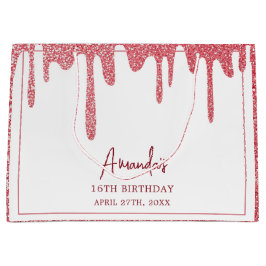 Chic Ro Guld Drip Glitter Sweet 16 Birthday