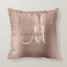 Chic Ro Guld Dripping Glitter Brushed Metall Glam