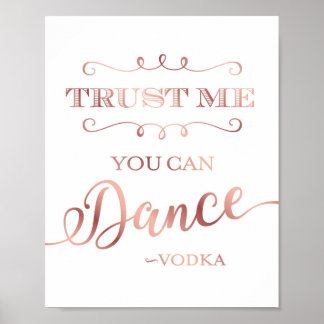 Chic Ro Guld DU KAN DANA VODKA-signatur Skriv ut Poster