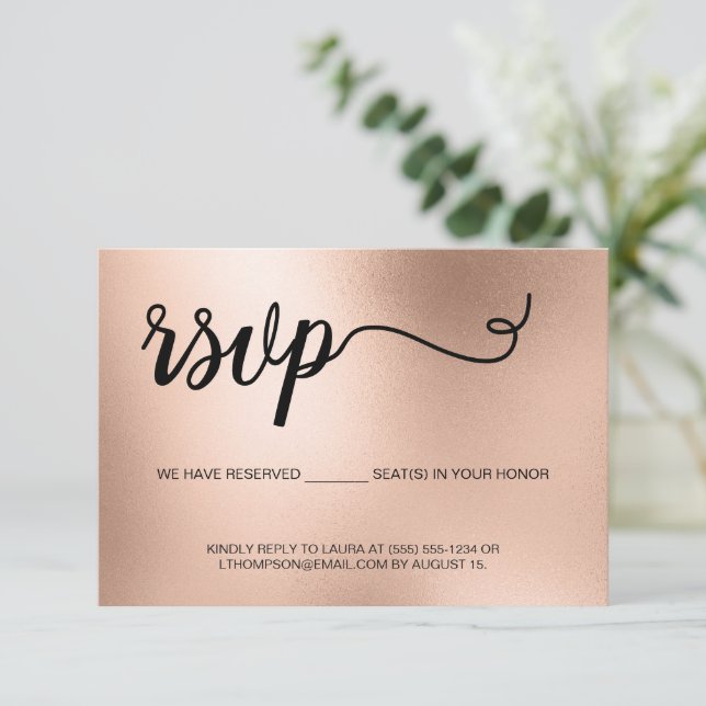 Chic Ro Guld Elegant Typografi Glitter OSA Kort (Stående Fram)