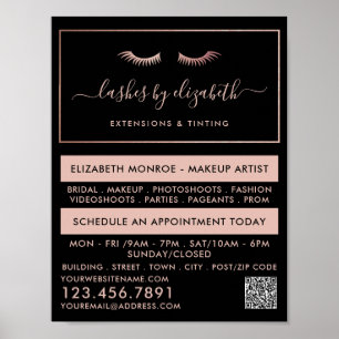 Chic Ro Guld Foil Lash Beauty Makeup Artist Poster